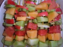 fruit kebabs