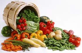 barrel of vegetables on the healthy food list