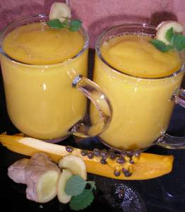 indigestion home remedy papaya ginger banana smoothie