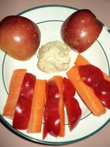 face made out of vegetables and fruit